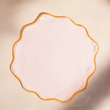 Cotton Wavy Placemat - Orange Edge