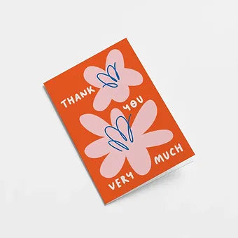 Floral Thank You Very Much Thank You Card