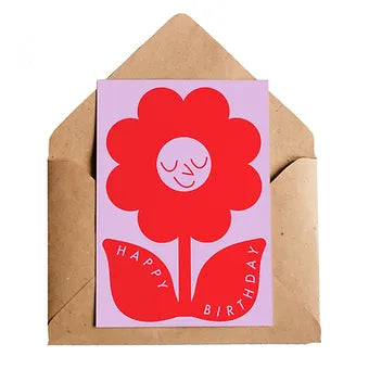 Groovy Flower Birthday Card