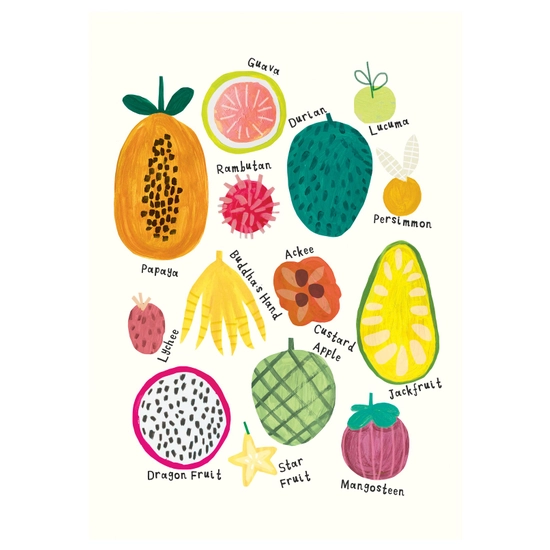 Exotic Fruit Print A3 image 1