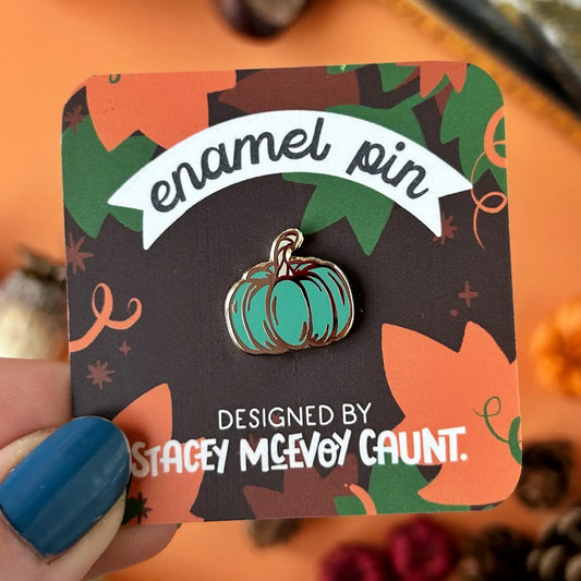 Mini Teal Pumpkin Enamel Pin