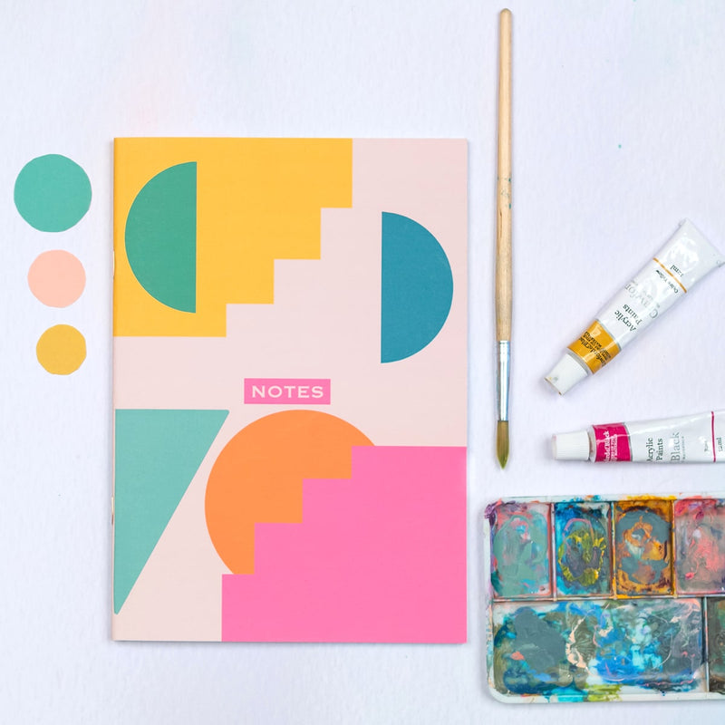 Geometric Shapes A5 Notebook image 0