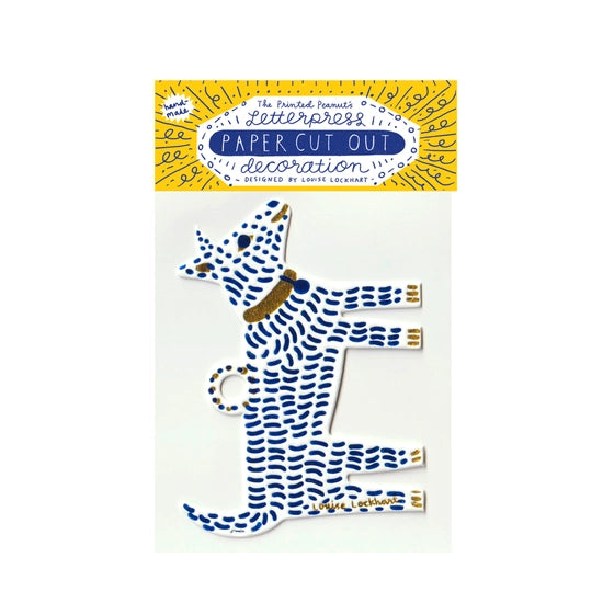 Dog Letterpress Die Cut Decoration image 0