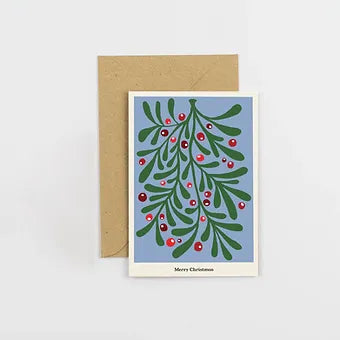 Christmas Plants Card - Mistletoe