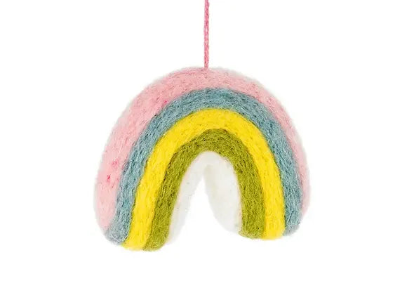 Handmade Pastel Rainbow Felt Hanging Decoration