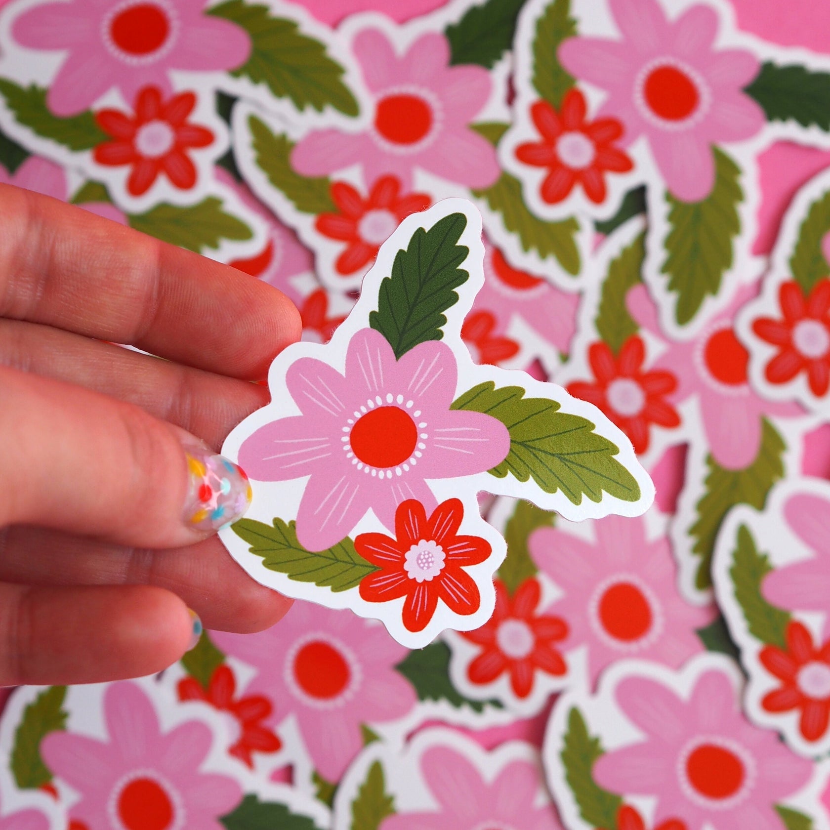Floral Bloom Vinyl Sticker image 0