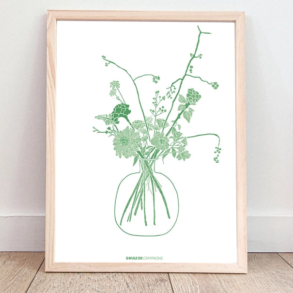 Dahlia Bouquet A4 Print