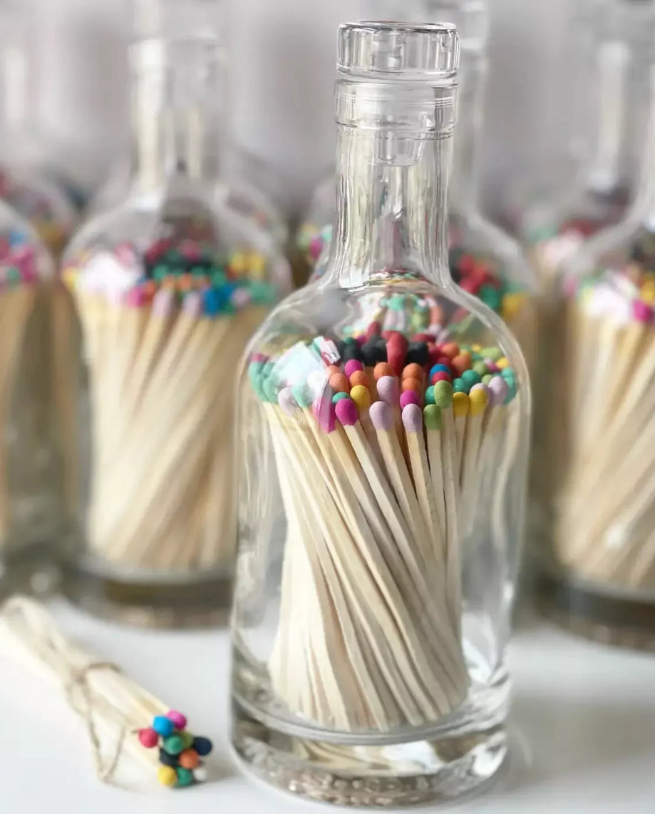 Large Rainbow Matches & Bottle