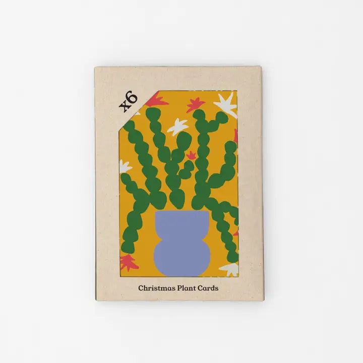 Christmas Plants Multipack of 6 Greeting Cards