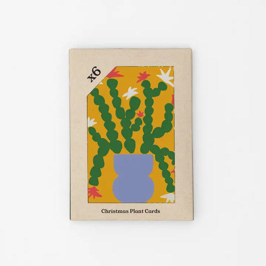 Christmas Plants Multipack of 6 Greeting Cards