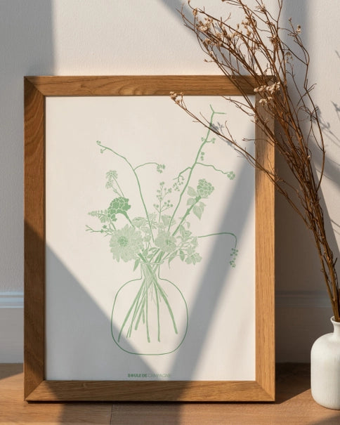 Dahlia Bouquet A4 Print