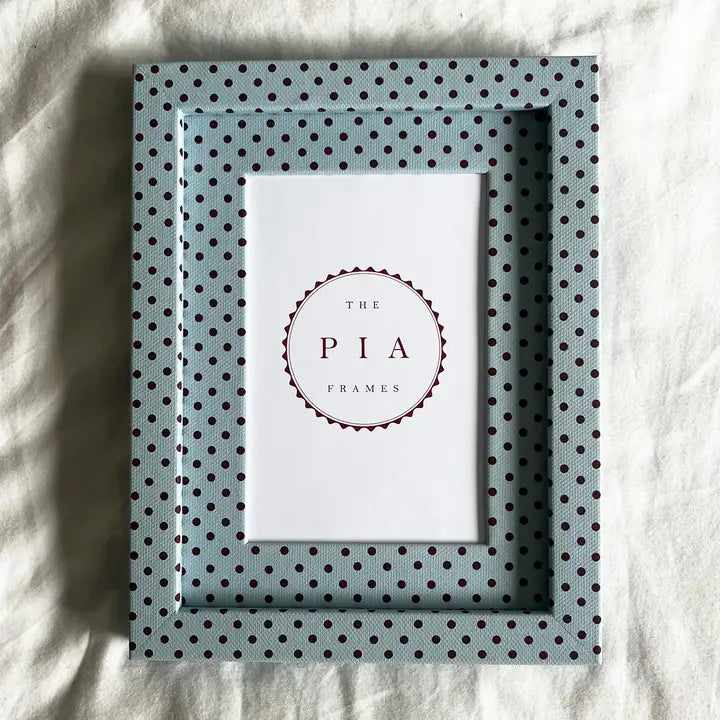 PRE-ORDER Blue & Burgundy Pembroke Dot Picture Frame