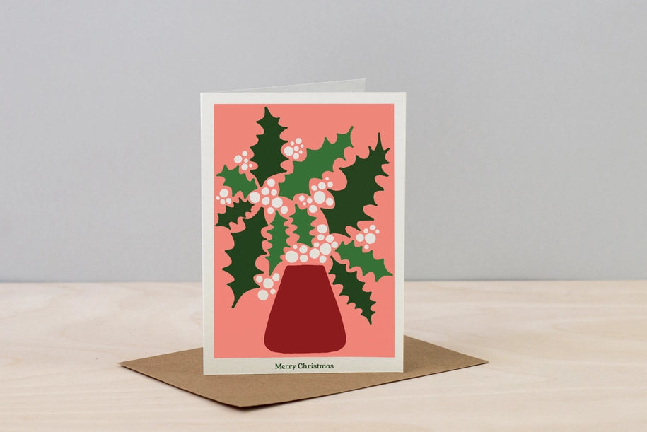 Christmas Plants Multipack of 6 Greeting Cards